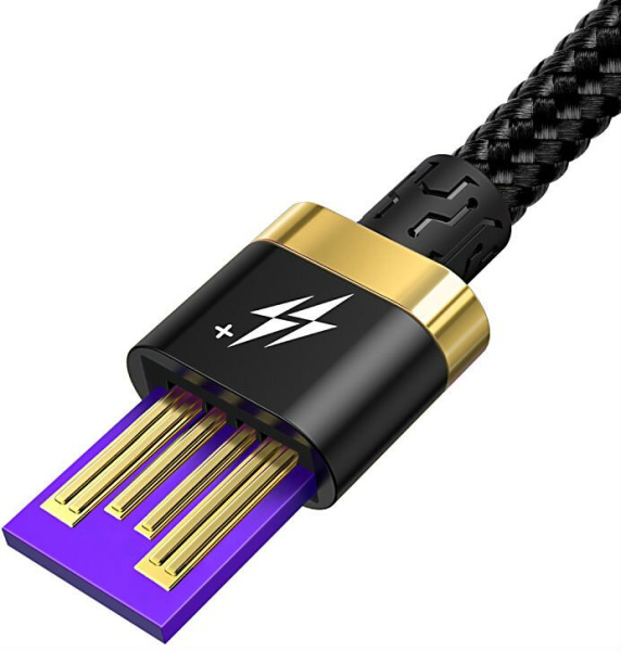 Кабель BASEUS Purple Ring HW USB Type-C 4А 1м (CATZH-AV1) Черный