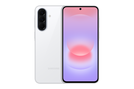 Смартфон Samsung Galaxy A37 8/256Gb Awesome White, белый — на белом фоне