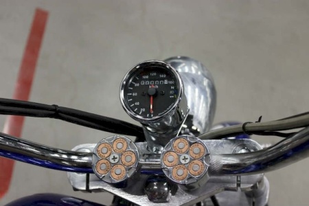 Электромотоцикл GreenCamel Chopper C100, 60V 1000W R12 синий