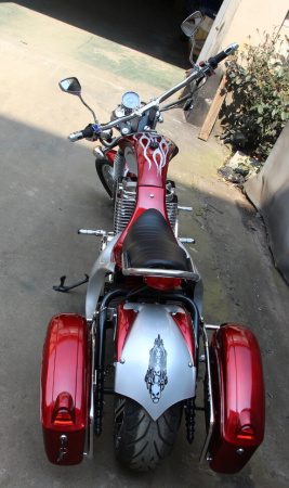 Электромотоцикл GreenCamel Chopper C200, 72V 3000W R15 красный