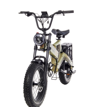 Электровелосипед Yokamura Apache 48V 20Ah Military Khaki — крупный задний ракурс