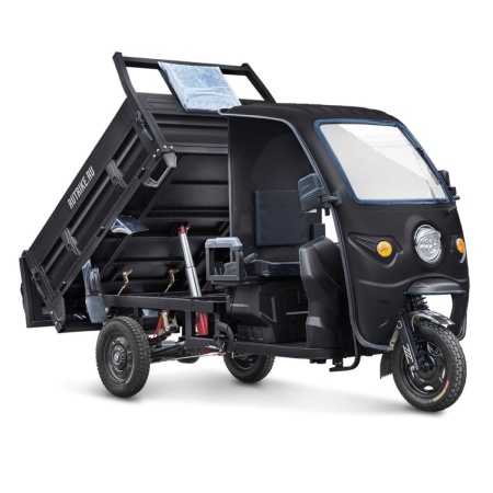 Грузовой электротрицикл Rutrike D5 КАБИНА гидравлика 1700 60V1200W (Черный-матовый-2914)