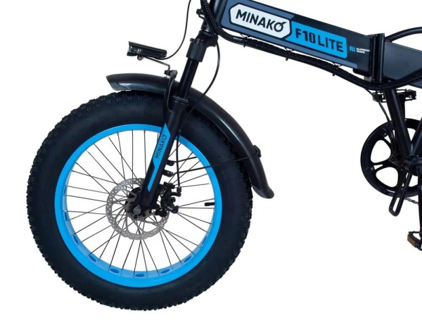 Электровелосипед Minako F10 Lite 20Ah Синий (спицы)