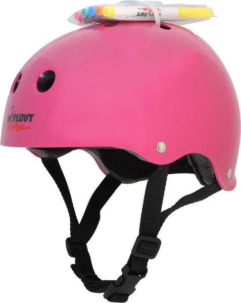 Шлем защитный с фломастерами Wipeout Neon Pink (5+) - розовый
