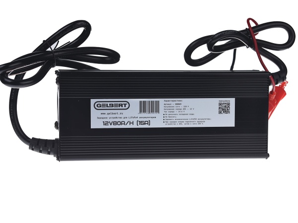 Зарядное устройство Gelbert для LiFePo4 аккумуляторов 12V80A/H (15А)