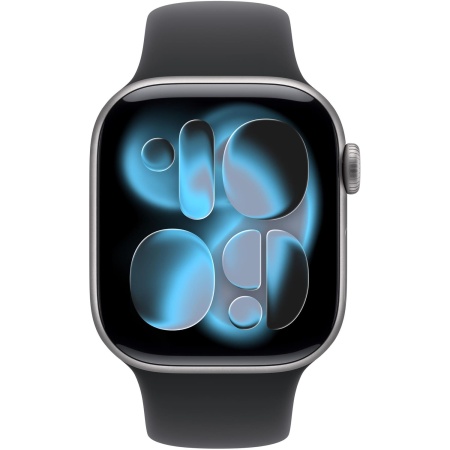 Apple Watch Series 11 GPS 42mm Space Grey Aluminium Case with Black Sport Band - M/L