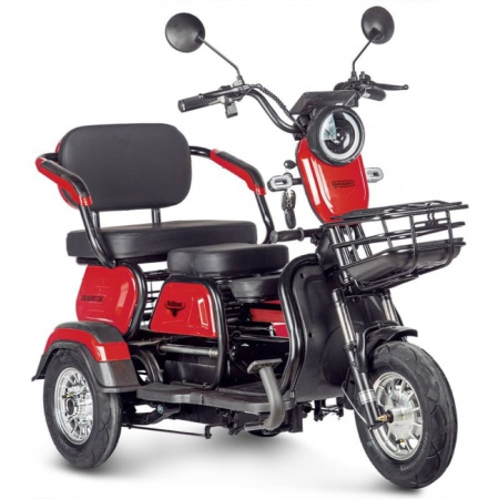 Электротрицикл Rutrike Gelbert Caf 48V/60V 600Вт (Красный-3038)