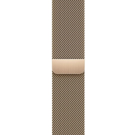 Apple Watch Series 9, 45 mm, корпус из нержавеющей стали золотого цвета, миланский сетчатый ремешок золотого цвета