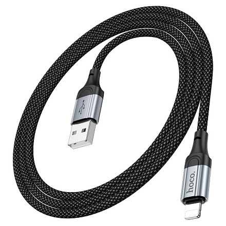 Кабель Hoco X102 Fresh USB-A — Lightning, 2,4 А, 1 м, чёрный