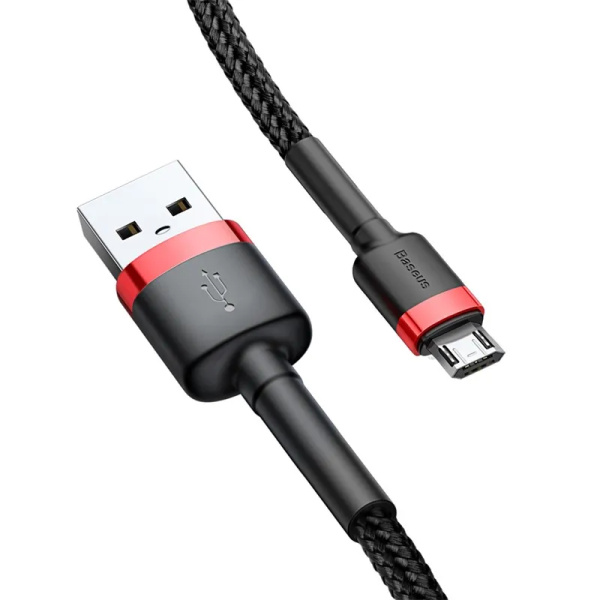 Кабель USB BASEUS Cafule USB - MicroUSB 1.5А 2 м Красно-черный (CAMKLF-C91)