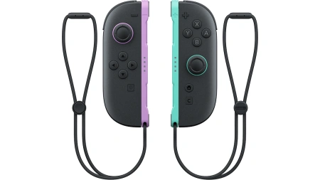 Nintendo Joy-Con 2, светло-фиолетовый и светло-зелёный — комплект с ремешками