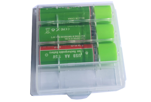 Аккумуляторные батарейки AA USB, 1250 mAh, 1.5V, Li-ion (2 шт.)