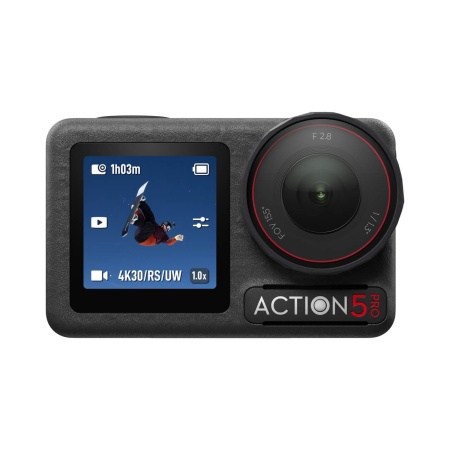 DJI Osmo Action 5 Pro — передний экран и объектив