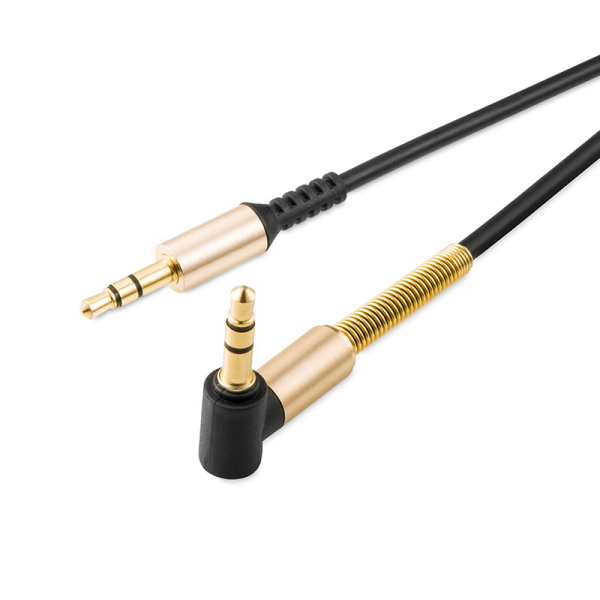 Аудио-кабель HOCO UPA02 AUX 2 м Черный (микрофон+кнопка)
