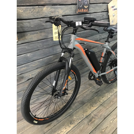 Электровелосипед Eltreco XT 600 (серо-оранжевый-2128)