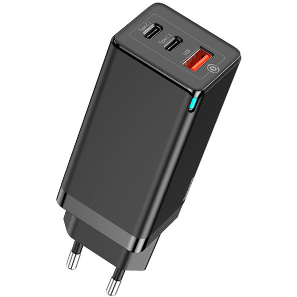 Сетевое зарядное устройство быстрое PD 3.0+QC 4+ USB+2xUSB Type-C Baseus GaN Quick Travel Charger 65W (CCGAN-B01)