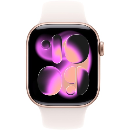 Apple Watch Series 11 GPS 42mm Rose Gold Aluminium Case with Light Blush Sport Band - S/M