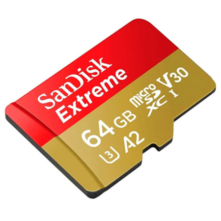 Карта памяти SanDisk Extreme microSDXC Class 10 UHS Class 3 V30 A2 160MB/s 64GB (160 мб/с)