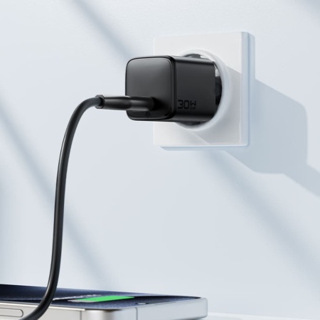 Сетевое зарядное устройство AceFast A118 PD30W (Type-C - Lighting) Black