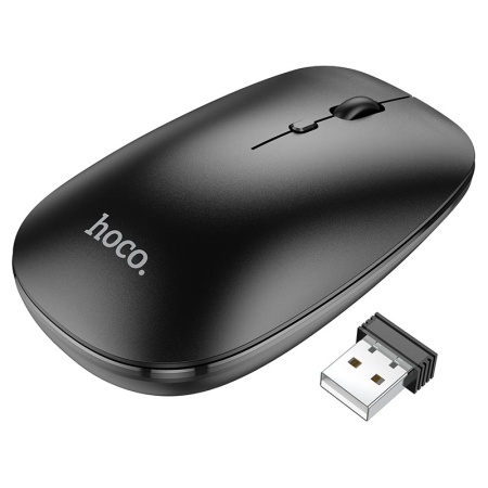 Беспроводная мышь Hoco GM15 Art, 2,4 ГГц / Bluetooth, 800–1600 DPI, чёрная