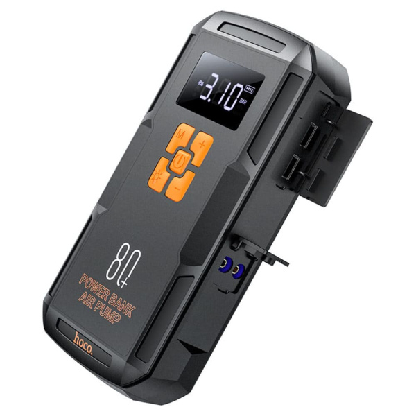 Зарядно-пусковое устройство/компрессор Hoco QS2 12B, 8000 mAh, черный