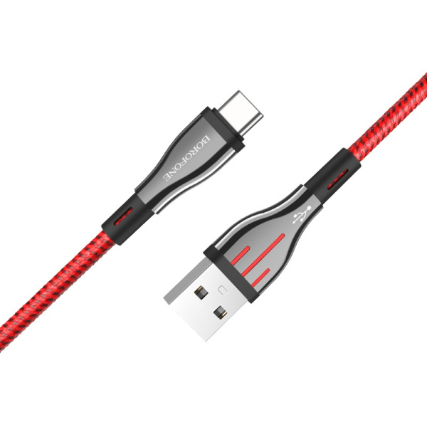 Кабель Borofone 1,2 м BU23 (USB - Type-C) Red