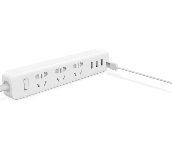 Удлинитель KingMi Power Strip (3 розетки, 3 USB) White