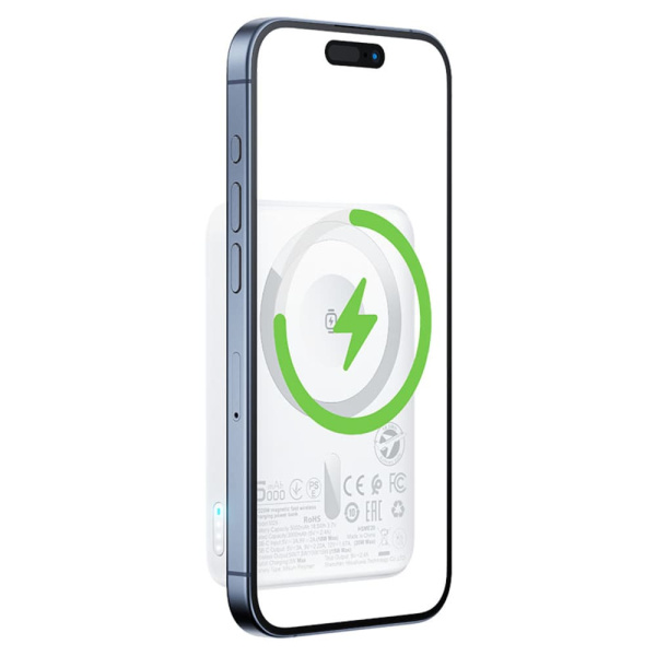 Портативный аккумулятор AceFast Magnetic M25 5000mAh White