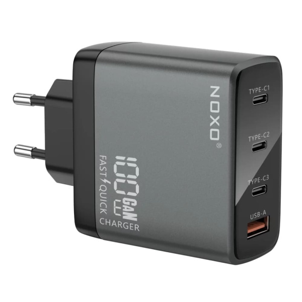 Блок питания Noxo 4 Port 100W PD&QC 3.0 GaN Charger CHN-P-3