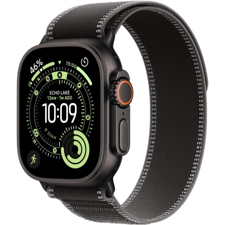 Apple Watch Ultra 3 GPS + Cellular 49mm Black Titanium Case with Black/Charcoal Trail Loop - S/M (MF1D4) (США)
