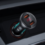 Автомобильное зарядное устройство Baseus Digital Display Dual Quick Charger Car Charger 45W Gray (TZCCBX-B0G)