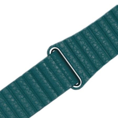 Ремешок кожаный Leather Loop для Apple Watch 38/40/41 мм, 225мм, на магните, бирюзовый