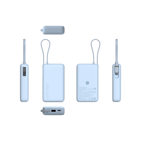 Внешний аккумулятор Xiaomi 67W Power Bank 10000mAh с кабелем, Ice Blue