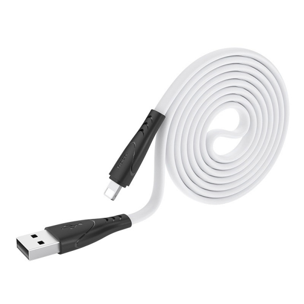 Кабель USB HOCO X42 Soft, USB - Lightning, 2.4А, 1 м, белый