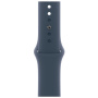 Apple Watch SE 2023, 44 мм, корпус из алюминия серебристого цвета, спортивный ремешок цвета «грозовой синий», размер