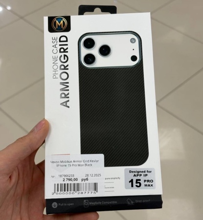 Чехол Mobikas Armor Grid Kevlar IPhone 15 Pro Max Black