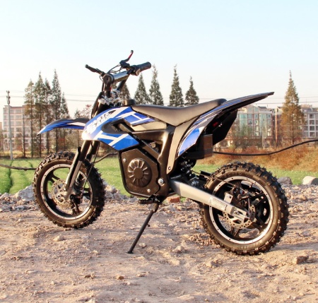 Электропитбайк GreenCamel Dirt Bike DB400, 48V 1200W R14 быстросъемная батарея Синий