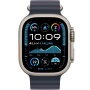 Apple Watch Ultra 2 (2024) 49mm Natural Titanium Case with Navy Ocean Band (MXTH3)