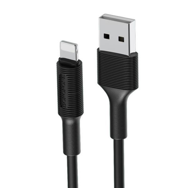 Кабель USB BOROFONE BX1 EzSync, Lightning, 1m, черный