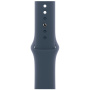 Apple Watch SE 2023, 40 мм, корпус из алюминия серебристого цвета, спортивный ремешок цвета «грозовой синий», размер S/M