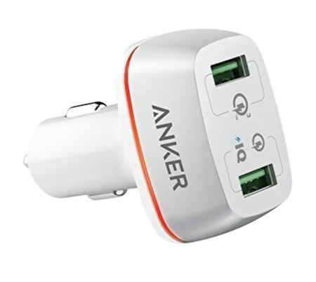 Автомобильное зарядное устройство Anker PowerDrive+ 2 with Quick Charge 3.0 White A2224H21