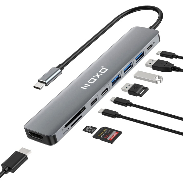 Хаб Noxo 9 in 1 USB-C Hub Adapter HUB-N1