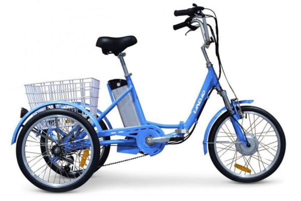 Электровелосипед GreenCamel Трайк-20 (R20 500W 48V10Ah) Складной Синий