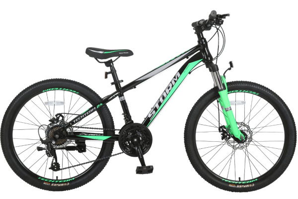 Велосипед TechTeam Storm 24"х13" Black/Green