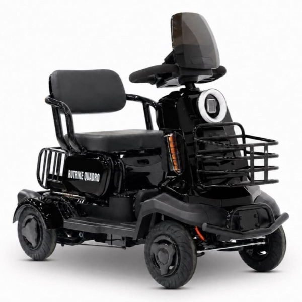Электроскутер четырехколесный Rutrike Квадро (Черный-3265)
