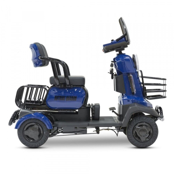 Электроскутер четырехколесный Rutrike Квадро (Синий-3266)