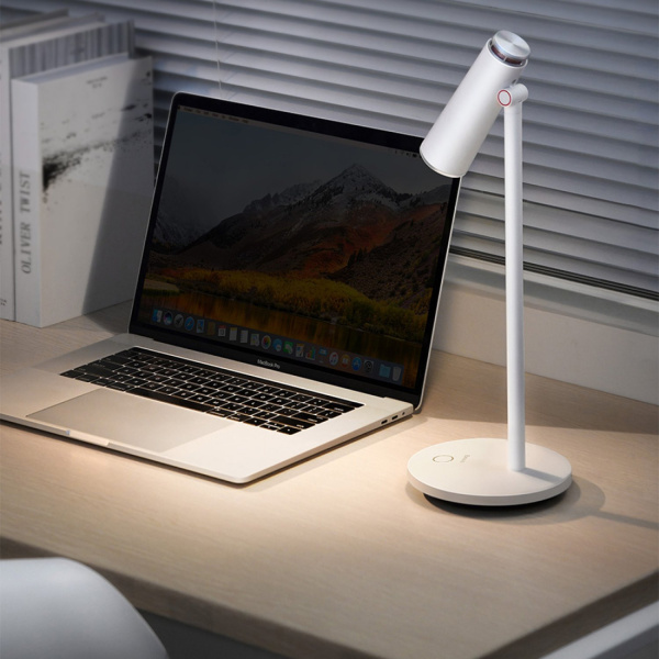 Настольная лампа Baseus I-wok Series Charging Office Reading Desk Lamp - Белая (DGIWK-A02)