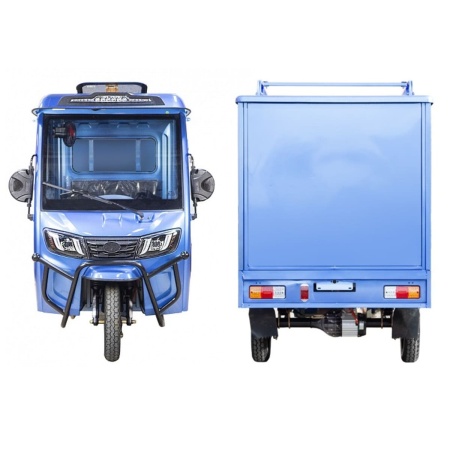 Грузовой электротрицикл Rutrike КАРГО Кабина Дуал (Красный-2756)