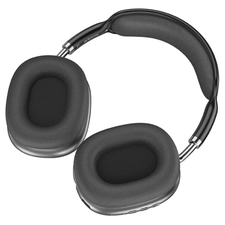 Беспроводные наушники накладные Borofone BO22 Plus Elegant, Bluetooth, 800 мАч, серый металлик