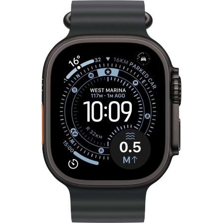 Apple Watch Ultra 3 GPS + Cellular 49mm Black Titanium Case with Black Ocean Band (MF0J4)